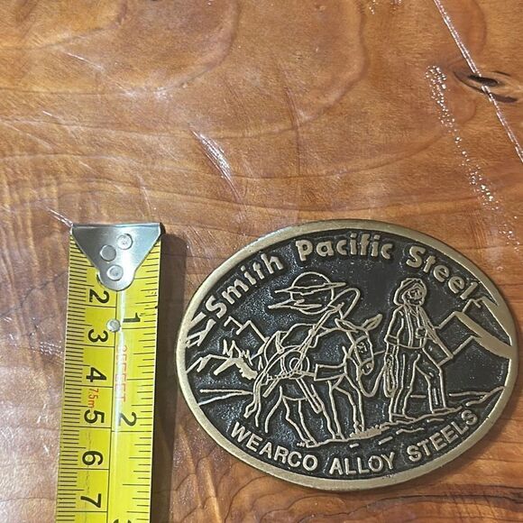 Smith Pacific Steel Dyna Brass Vintage Belt Buckle main image 4